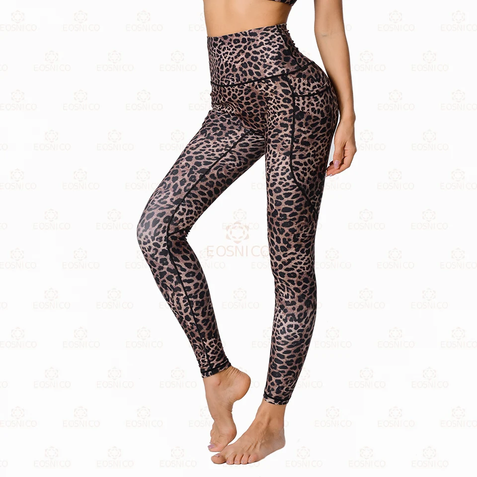 

Tight-Fitting High-Waist Hip-Lifting Sports Fitness Pants Ladies Pocket Print Leggings