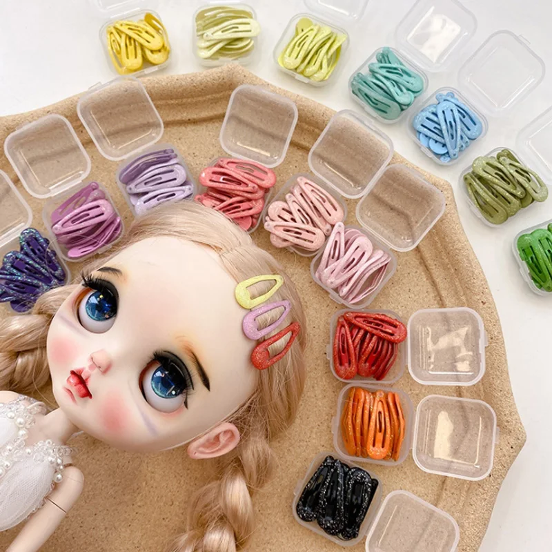 10 Teile/schachtel 3CM Mädchen Nette Haarnadeln Mini Kinder Candy farbe Haar Clips Barrettes Kinder Haar Zubehör Kopfbedeckungen – Detail 2