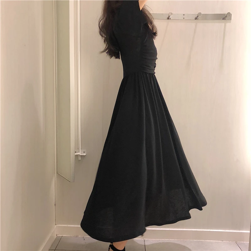 

Mazefeng Summer Women Casual Short-sleeved Dresses Female Solid Dresses Ladies Casual Elegant Sheath Loose Style Vintage Dresses