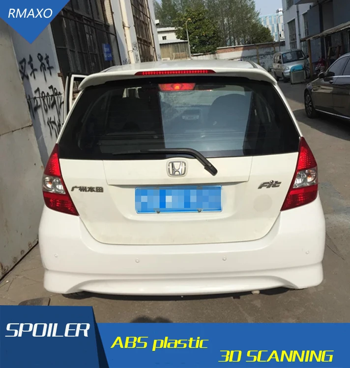 Спойлер для Honda Jazz светодиодный задний спойлер из ABS материала заднего крыла
