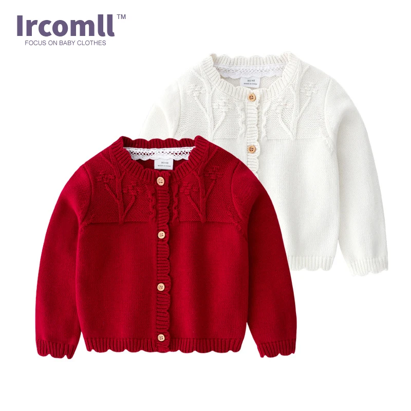 

Ircomll Toddler Gir Sweater Knit O-Neck Bebes Cardigan Kids Baby Toddler Coat Top Knitting Children Spring Clothes