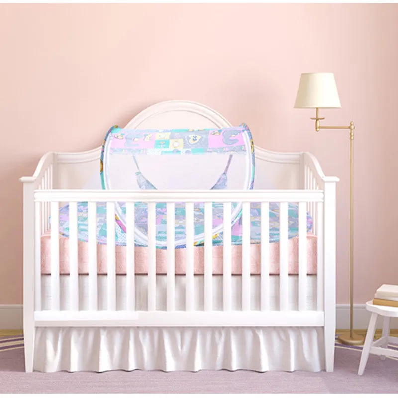 

Portable Baby Bed Folding Mosquito Net Cushion Mattress Summer Baby Infants Mosquito Polyester Mesh Crib Netting