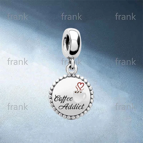 

925 Sterling Silver Coffee Addict Letter Fashion Pendant ENG791169_44