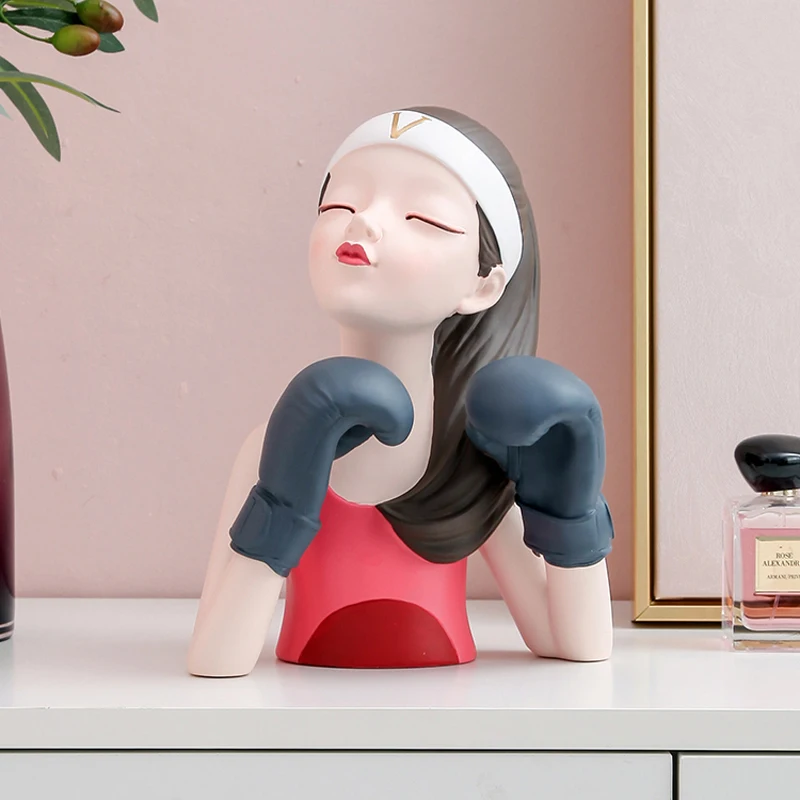 

Girl Statue for Decoration Home Office Shop Cafe Large Ornament Birthday Wedding Festival Christmas Gift Resin Sculpture Figure