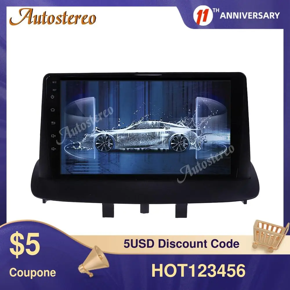 Автомагнитола на Android 9 0 64 ГБ GPS навигатор для Renault Megane 3 2009 2015 мультимедийный плеер