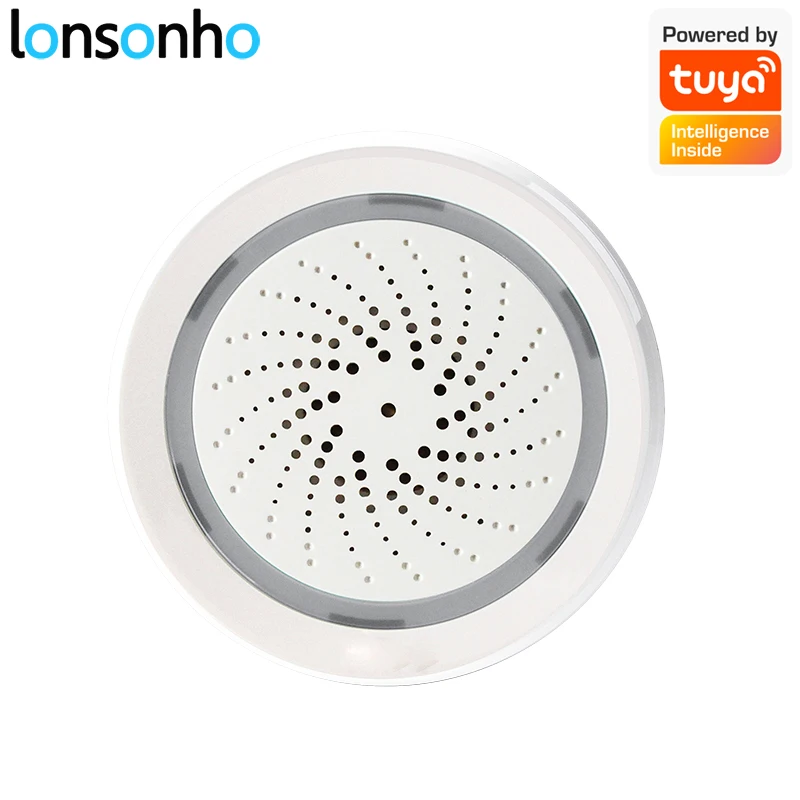 

Lonsonho Tuya Wi-Fi умная сирена домашняя охранная сигнализация датчик температуры и влажности 3 в 1 звуковая сирена звуковая система домашняя Автом...