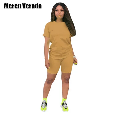 Женский Meren Verado комплект из двух предметов спортивные костюмы топы с коротким