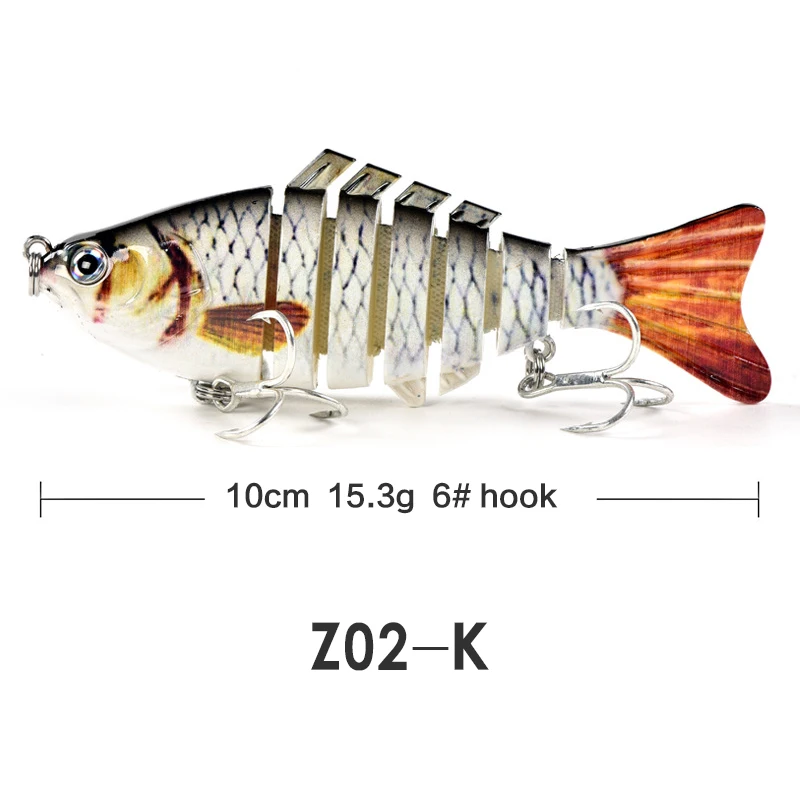

10cm 15.3g Sinking Wobblers Fishing Lures Multi Jointed Crankbait Swimbait 7 Segment Artificial Hard Bait Carp Fishing Tackles