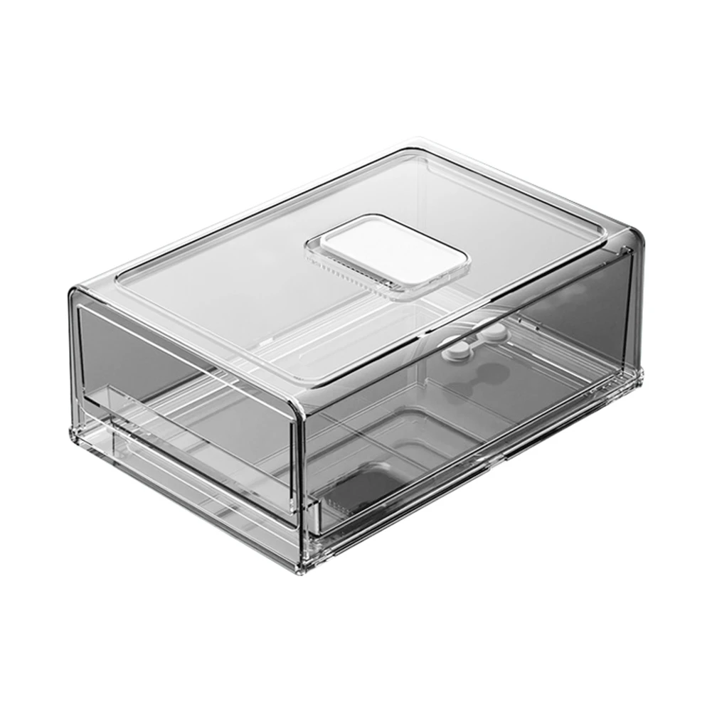 

Refrigerator Organizer Stackable Plastic Food Storage Bins With Drainage Hole For Kitchen Food Storage Rack