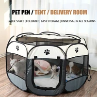 dog tent portable house breathable outdoor kennels fences pet cats delivery room easy operation octagonal playpen dogs cage