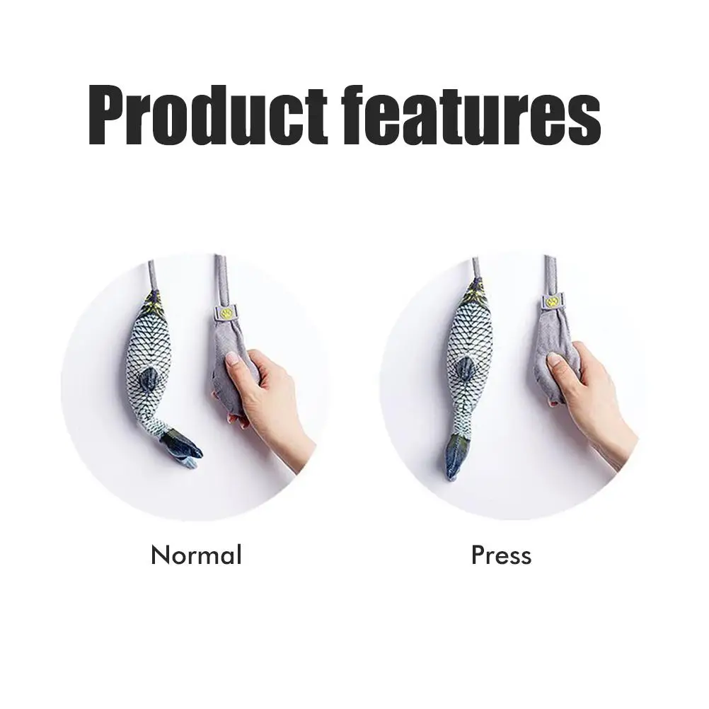 

Interactive Funny Chew Toy For Cat Toy Simulation Plush Fish Shape Toy For Pet Multifunctional Soft Fish Toys Cat Accessories