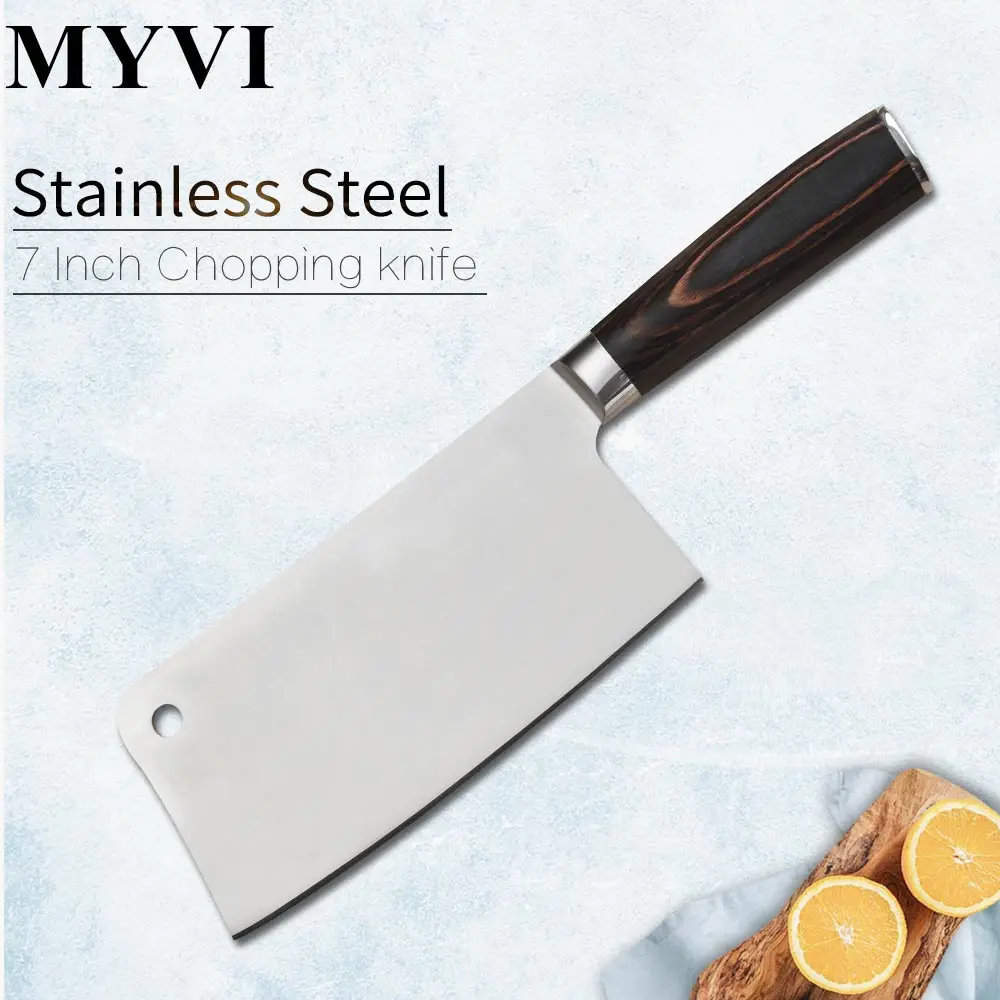 Кухонный нож MYVI профессиональный шеф-повар из нержавеющей стали с цветной