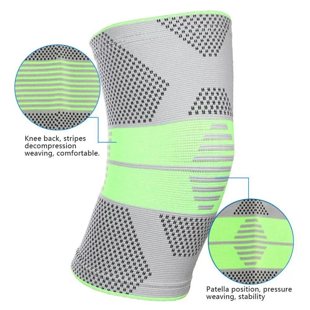 2019 Новый Стиль Лоскутные наколенники поддерживающие спортивные Нейлоновые