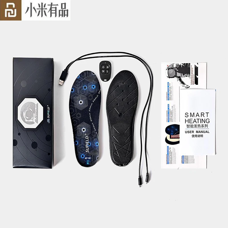 

Youpin Supield Wireless Remote Control Aerogel Heating Insoles USB Rechargeable Warm Heated Insoles Thermal Shoes Pads Unisex