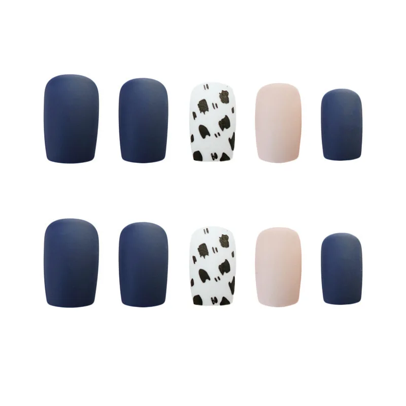 24 шт. с клеем 2 г милое лицо короткие поддельные ногти девочка сделай сам