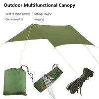 camping outdoor multi functional tent awning and sunshade waterproof beach equipment tarp car tent canopy cloth mat floor