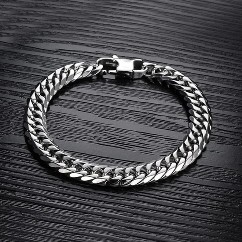 

steel bracelet mens stainless steel cuban link chain on hand gold chains bracelet black punk bracelet gifts for male accessories