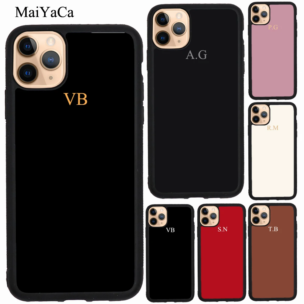 

Pastel Custom Initials Monogram Case For iPhone XR X XS Max SE 2020 6S 8 7 Plus 12 mini 13 mini 11 12 13 Pro Max Coque