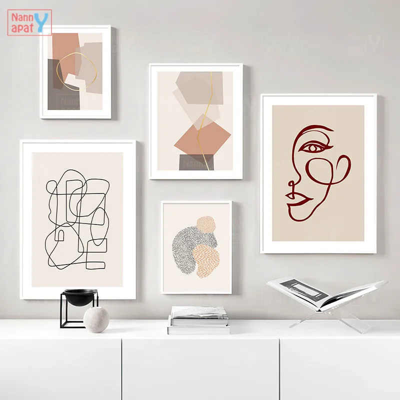 

Простота искусства винтажная живопись линии рисования галерея Настенная картина геометрический абстрактный постер скандинавский холст печать Современный домашний декор