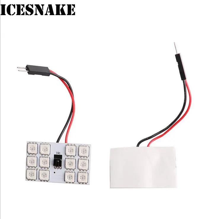 Icesnake 1 комплект T10 RGB W5W 5050 12SMD СВЕТОДИОДНЫЙ Красочный светильник салона автомобиля