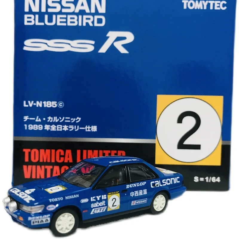 

TOMYTEC TLV Nissan BLUEBIRD SSS-R N185C Collector Edition Metal Diecast Model Race Car