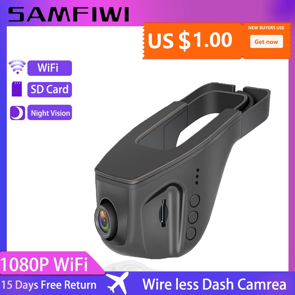 Wireless Car DVR Dash Cam Full HD 1080P WiFi Night Vision Driving Recorder Video Recording Dash Camera Auto Registrar dashcam