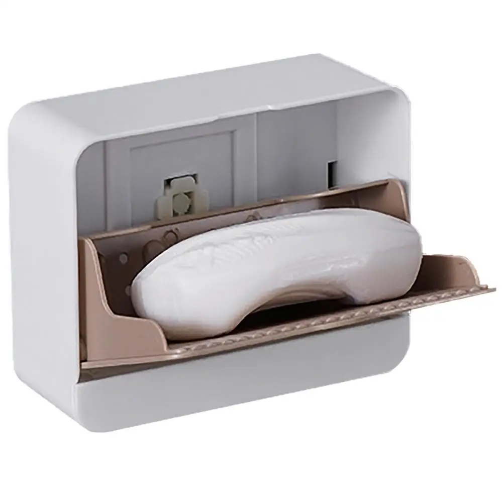 

Держатель для мыла, самоочищающийся пыленепроницаемый держатель для мыла с крышкой и присоской, настенный держатель для мыла, губка для душ...