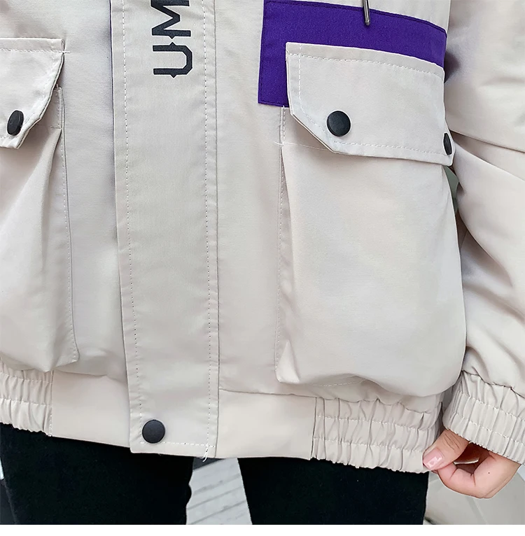 Женская зимняя куртка ZQLZ модная теплая повседневная черная парка с капюшоном и