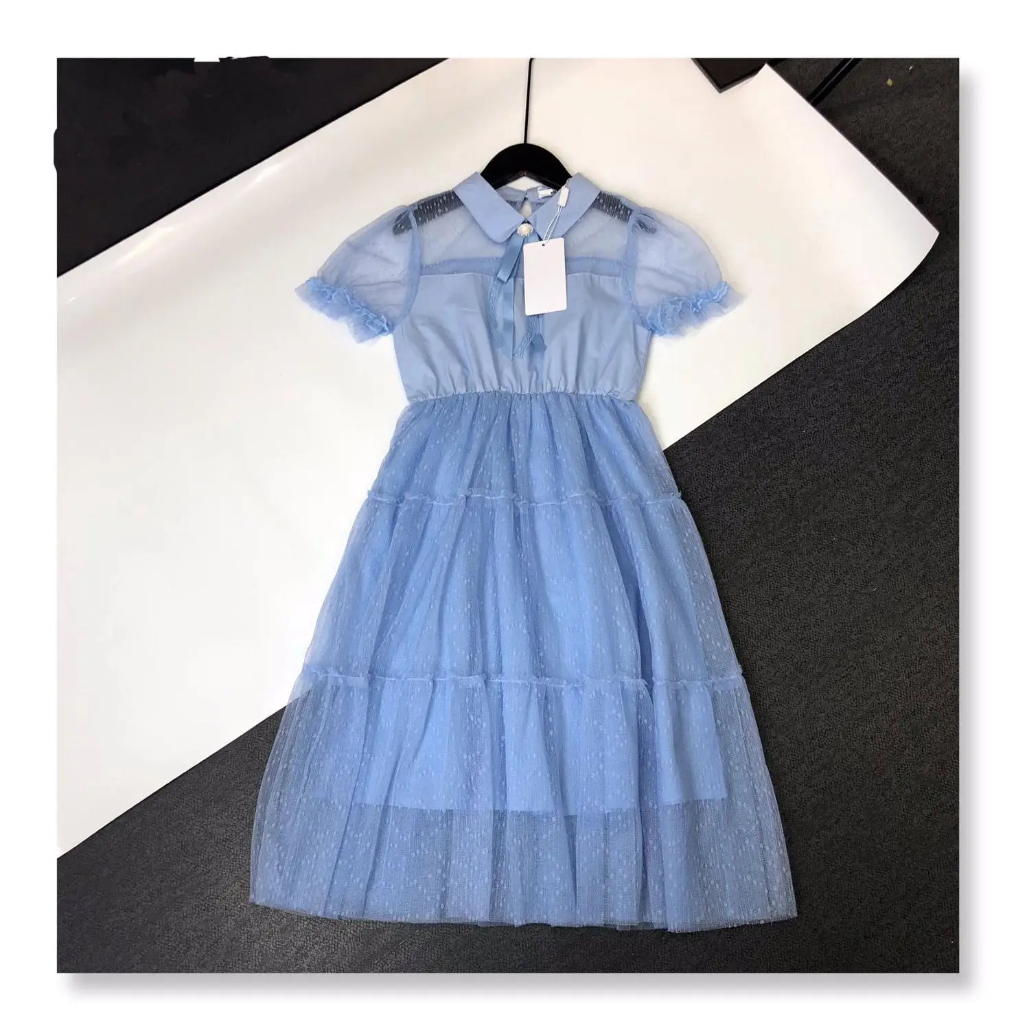 A2455 2020 летнее новое платье принцессы для девочек Европейское и американское