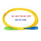 50 шт. SC APC к SC UPC Simplex 3,0 мм ПВХ одномодовый 123 м волоконный Соединительный кабель Перемычка волоконный Соединительный шнур оптоволоконный