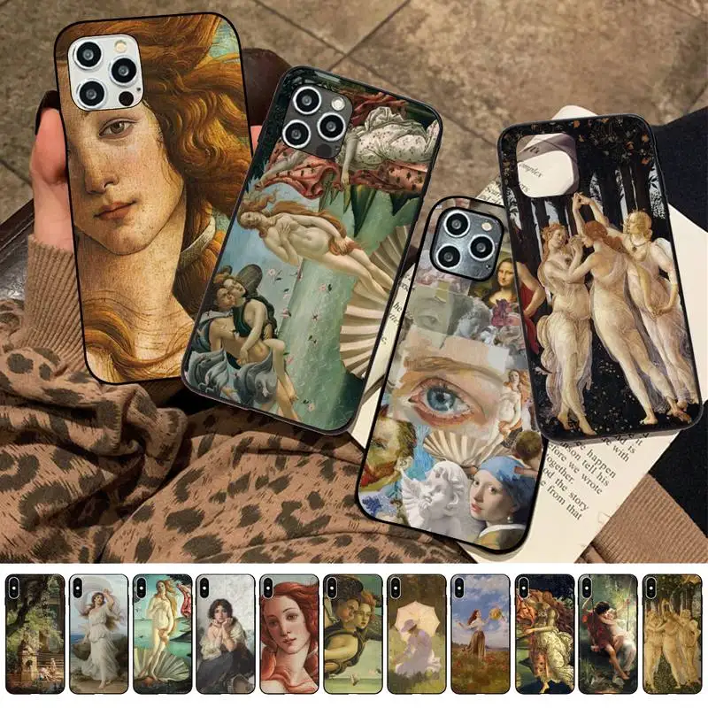 

Yinuoda Art Painting The Birth Of Venus Phone Case for iPhone 11 12 13 mini pro XS MAX 8 7 6 6S Plus X 5S SE 2020 XR case