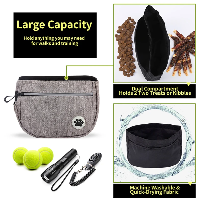Сумка для собачьих лакомств тренировок-Сумка-диспенсер-поясной наплечный ремень