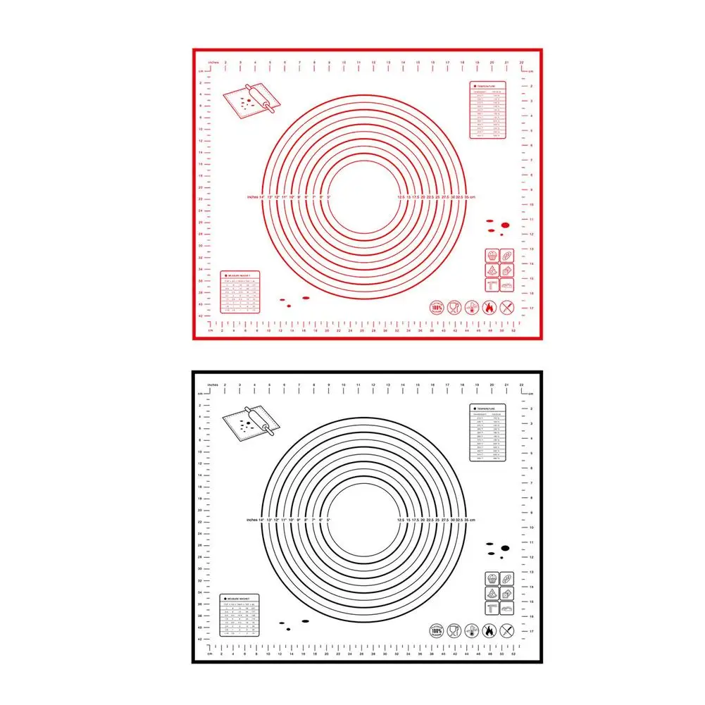 

24''x20'Baking Mat Non-Stick Silicone Pastry Fondant Mat For Pastry Rolling Dough Easy Clean Food Grade Table Sheet (20''(W)24