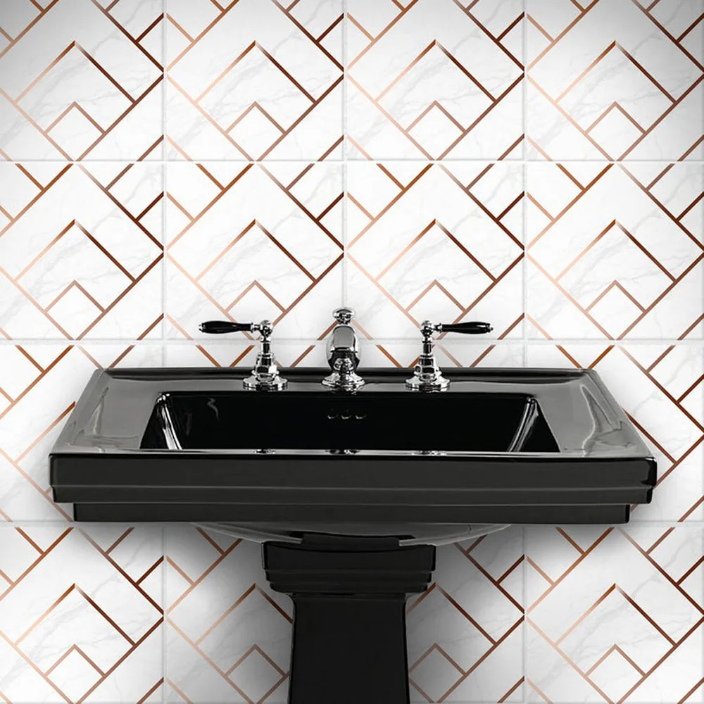 10 шт. настенные наклейки с эффектом меди 20 х20 см | Дом и сад