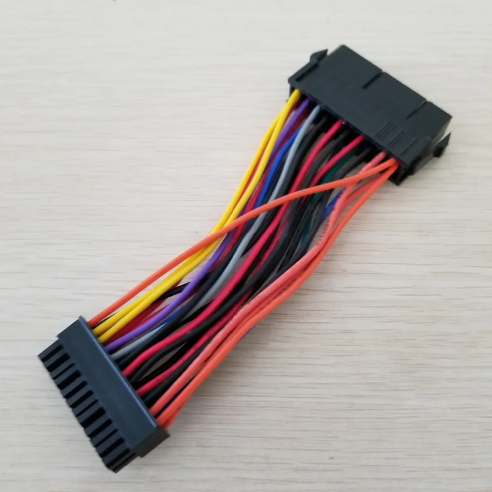 Материнская плата PSU Mini 24Pin в ATX 20p конвертер Папа мама адаптер кабель питания 18AWG