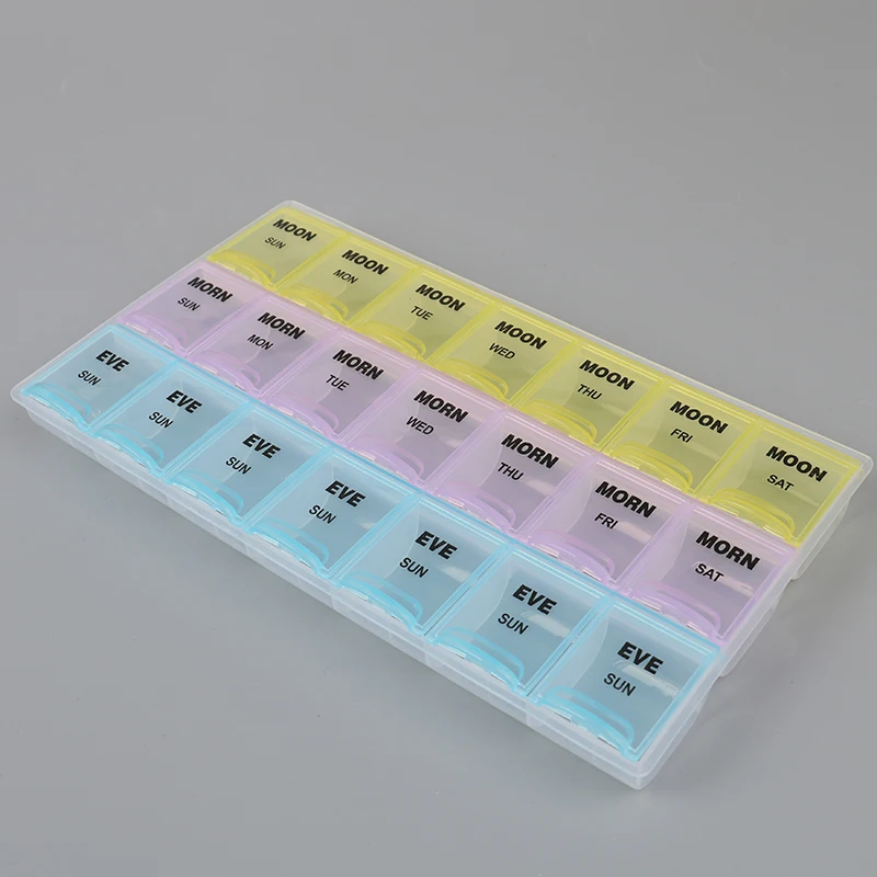 7 дней в неделю прозрачный 21 Отсек крышка таблетки коробка держатель для хранения