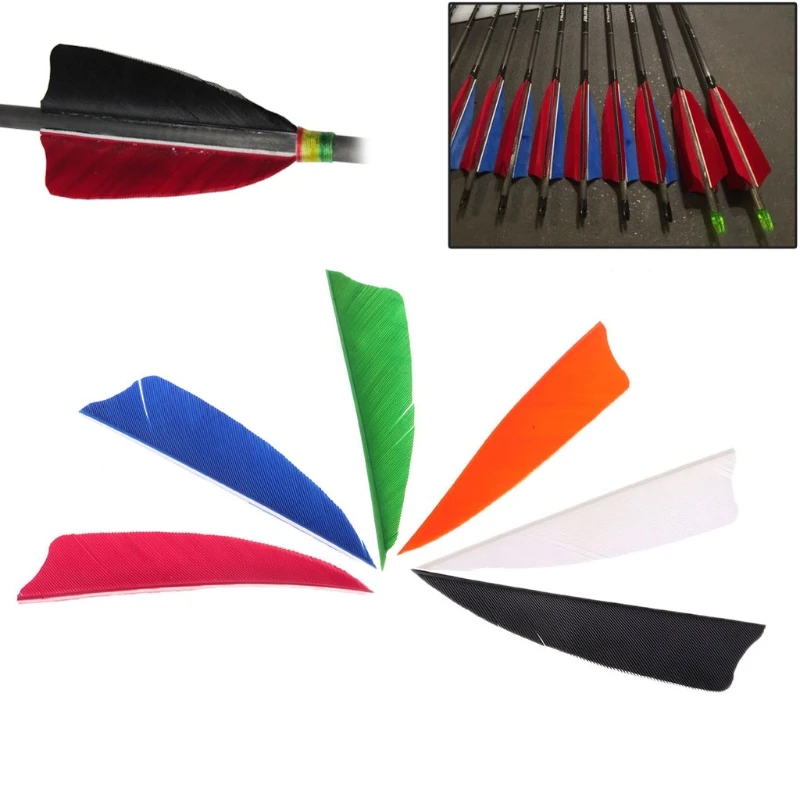 

918E 50 шт. 3-дюймовый экран стрелы перо Охота стрельба из лука Fletching Турция лопасти 6 цветов