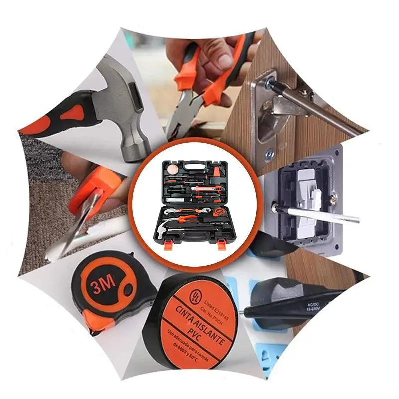 

100pcs Hand Tool Set Home Woodworking Tools Tool Box Professional Mechanic Workshop Tool Kit Hammer Screwdriver Ratchet Wrench