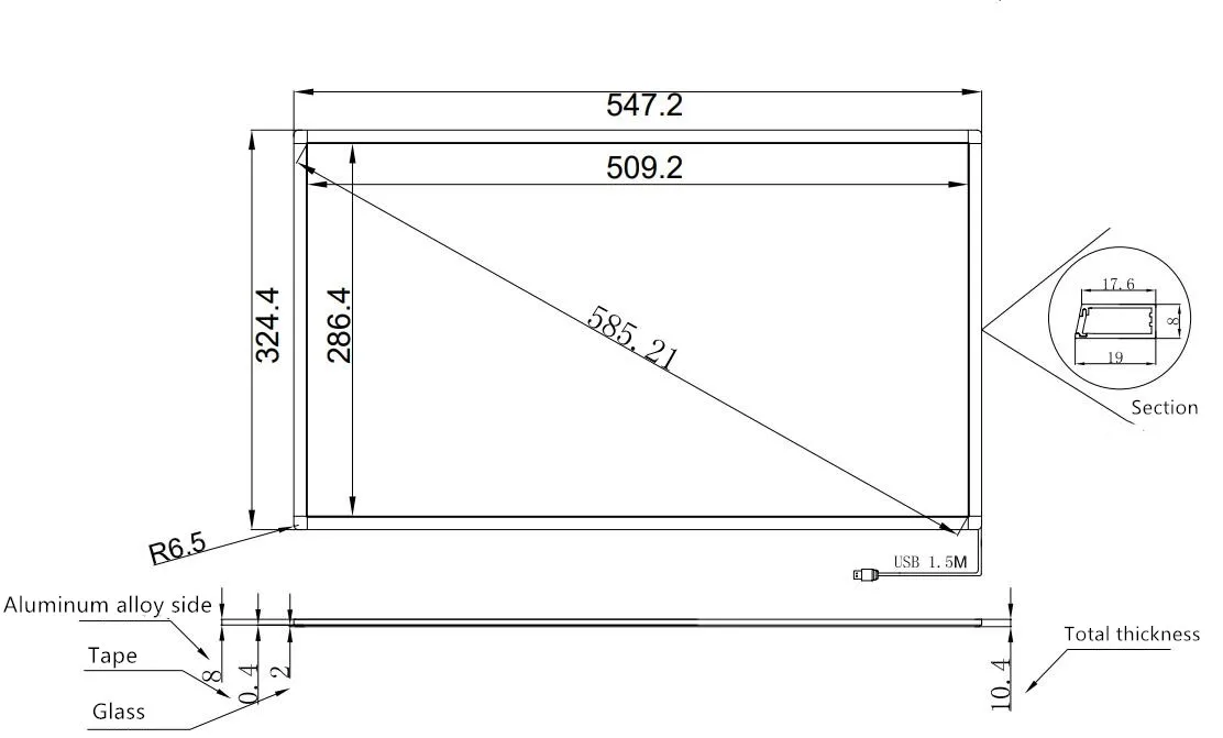 23 ''инфракрасная Мульти Сенсорная панель набор сенсорного экрана ИК сенсорная