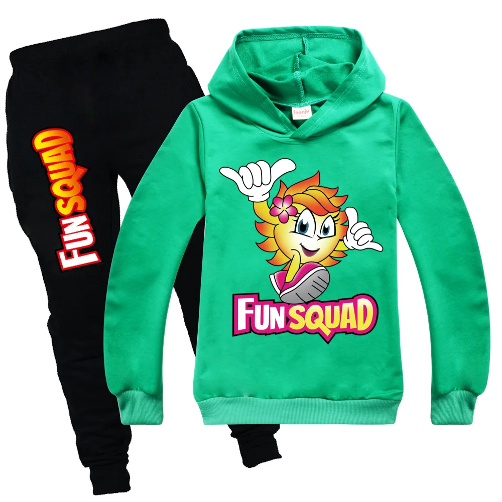 Fun Squad game Girls Clothes Autumn Long Sleeve Shirts + Pants boy Suits Children Clothing Sets Kids Clothes Teen 100cm-170cm