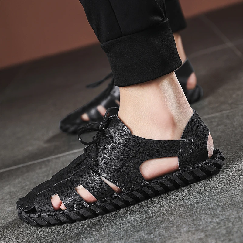 

men Sandals handamde sewing Beach Summer Breathable fashion Sport Outdoor Shoes Lightweight Female Casual Comfort Sandals men