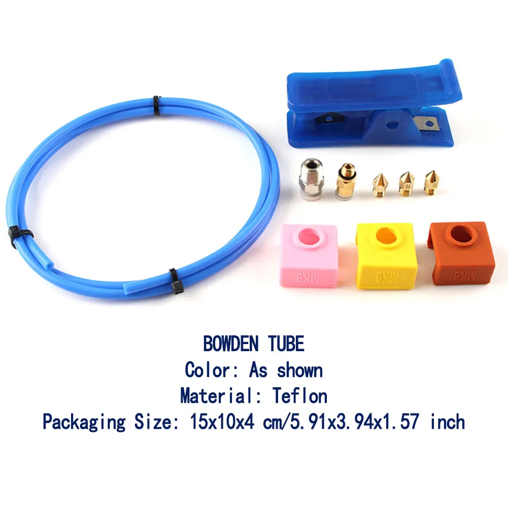 

3D Printer Upgraded Long-Distance Remote Metal Ender Extruder+Leveling Spring+PETG Tube+MK9 Silicone socks MK9 nozzle