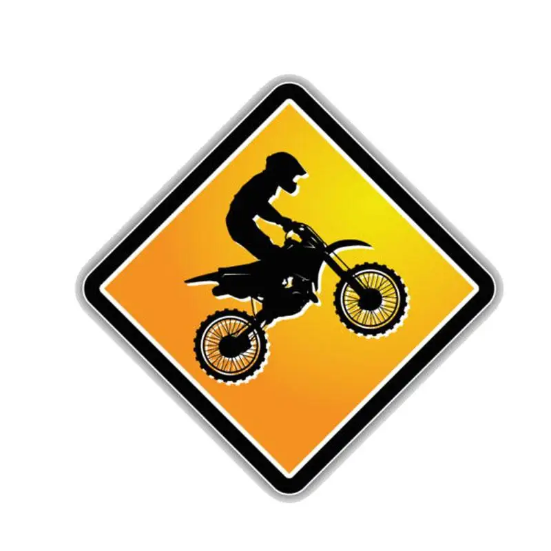 

Small Town 13CM*13CM Interesting Motocross Sign PVC Window Decoration Car Sticker 11-00183