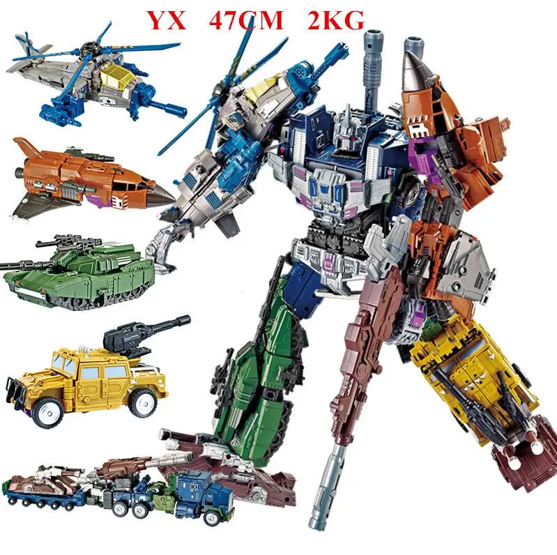 YUEXING JINBAO NBK 6 в 1 большой Опустошитель Predaking Трансформационные игрушки мальчик робот автомобиль ко G1Trucks модель аниме фигурка игрушка для детей и взрослых - Цвет: YUEXING