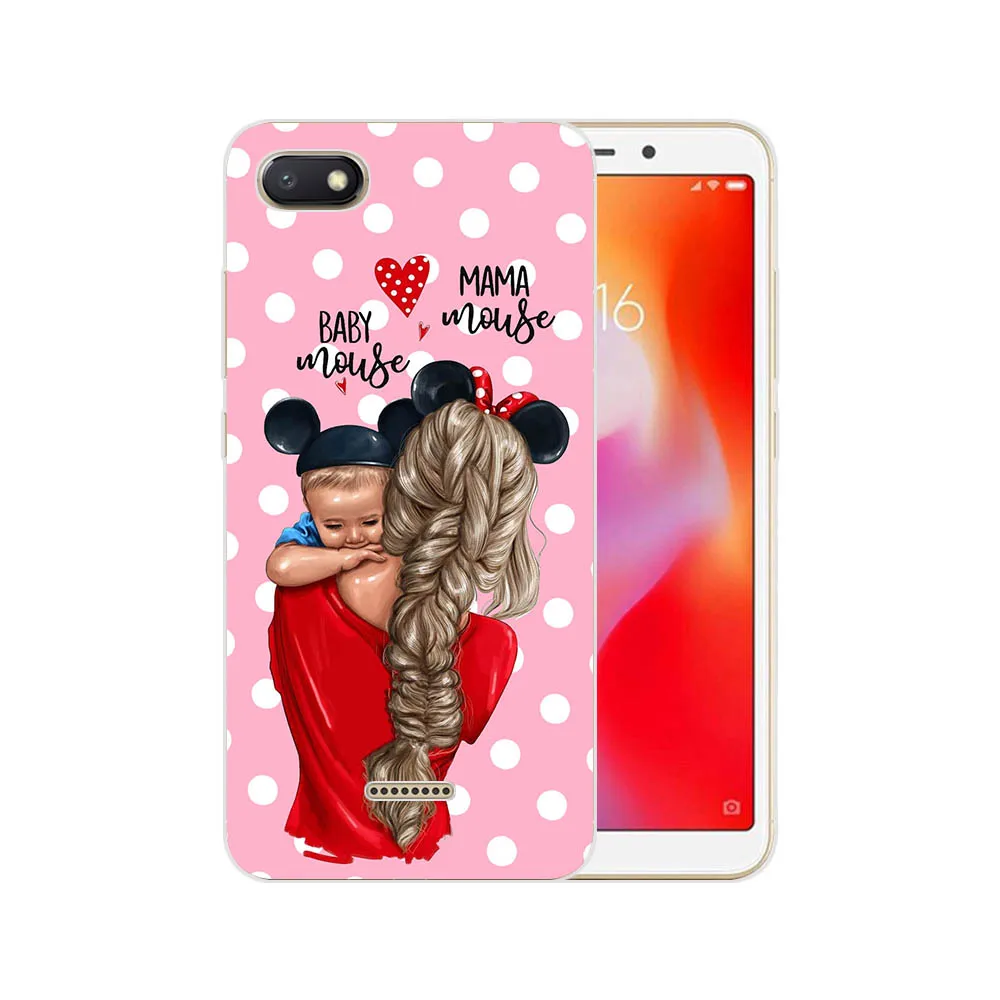 Модная одежда для детей, Детская мода I Love MaMa супер для мам и дочек, мягкий силиконовый чехол для телефона для Xiaomi Redmi 4 4A 5 5A 6 6A 7 7A Note6 Note8 Pro Note7 чехол Funda