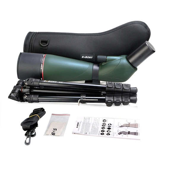 with SV107 Tripod SVBONY SV408 телескоп 20-60x80 зум Зрительная труба водонепроницаемый полностью Многослойное оптическое стекло высокой четкости охота на открытом воздухе - Цвет: with SV107 Tripod