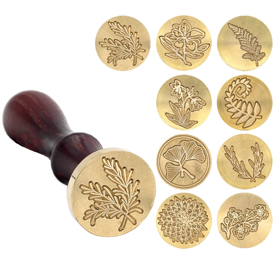 Печать металлическая восковая с деревянной ручкой печать штемпели украшения для