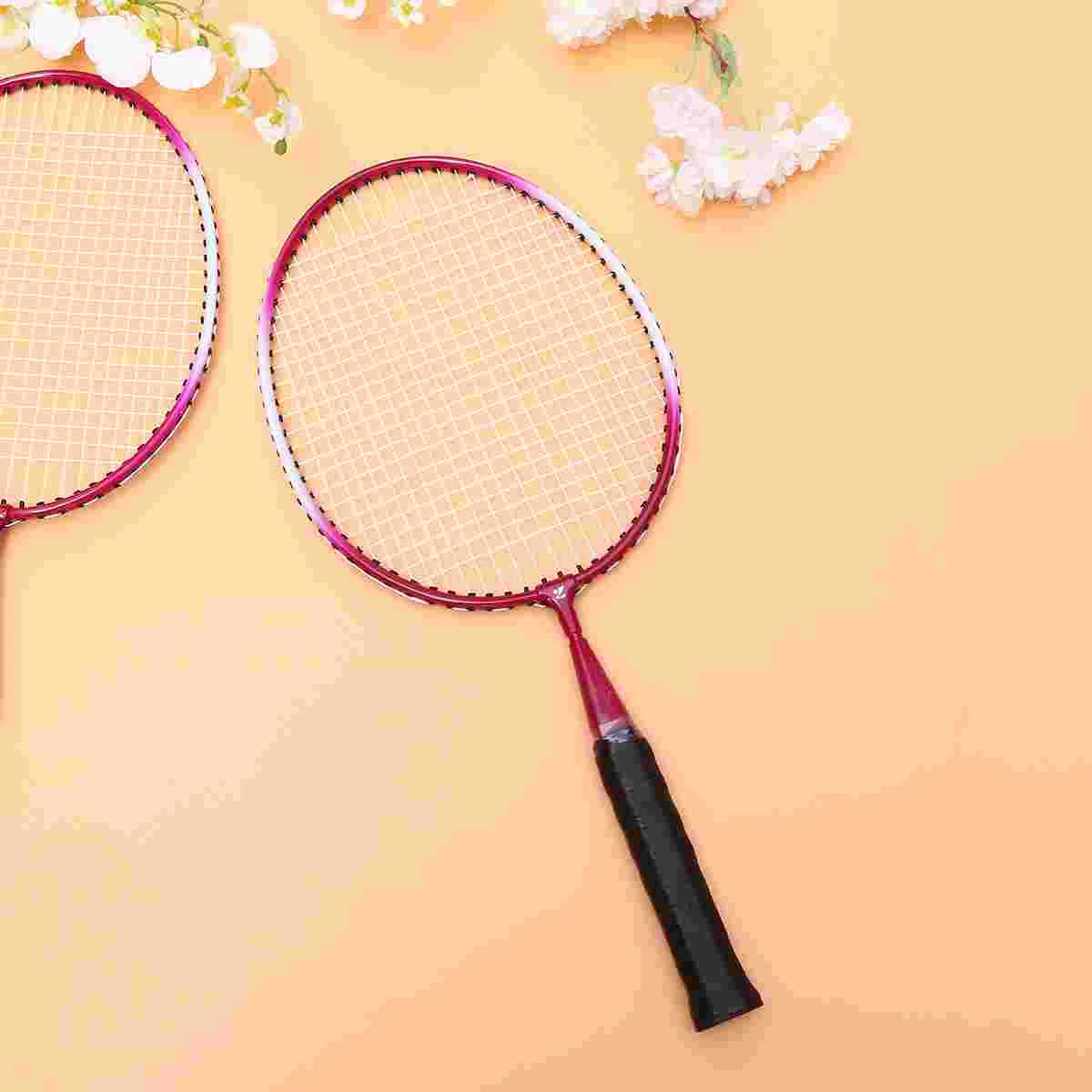 

2pcs of One Pair Kid Durable Leisure Badminton Toys Funny Badminton Light Weight Battledore Portable Badminton Racket (