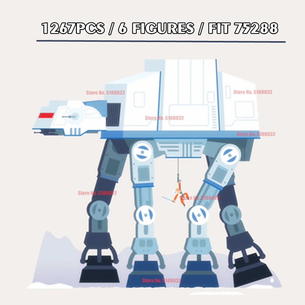

2021 New Star Space Wars AT-AT Luke Skywalker Figures Compatible Fit 75288 Model Building Blocks Bricks Toy Kid's Birthday Gift