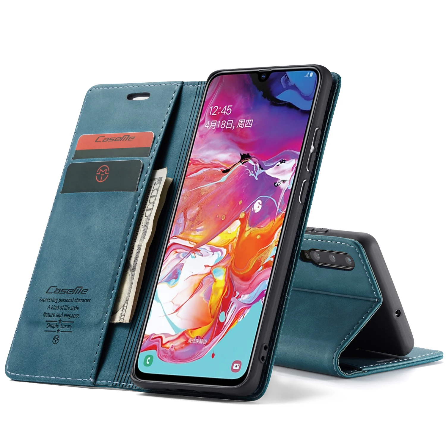 Магнитные застежки для бумажника чехол для samsung Galaxy A70 роскошный винтажный Матовый кожаный чехол для телефона samsung A70 A 70 Обложка для книги